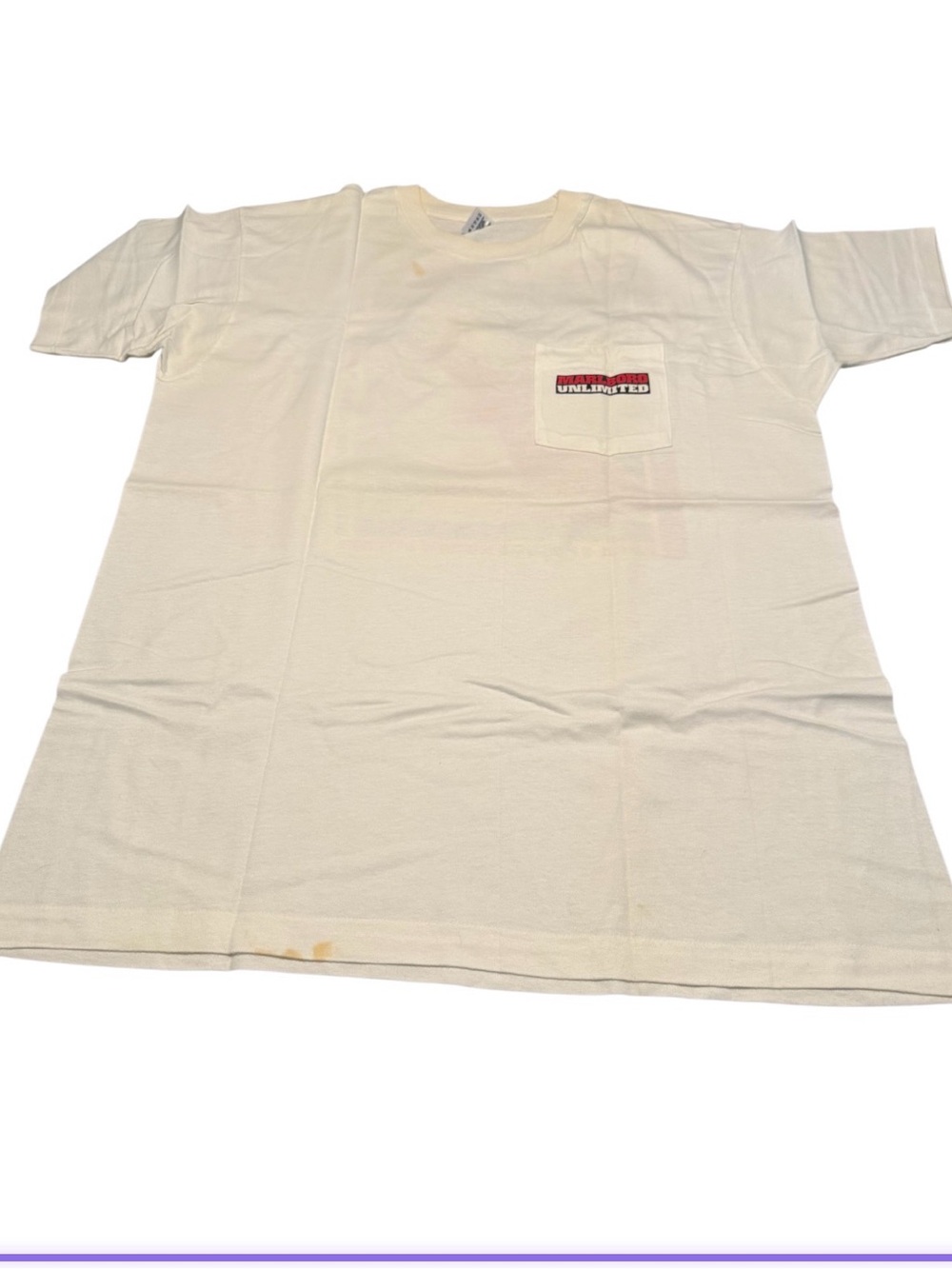 Fruit of the Loom white Tee shirt with logo on chest pocket